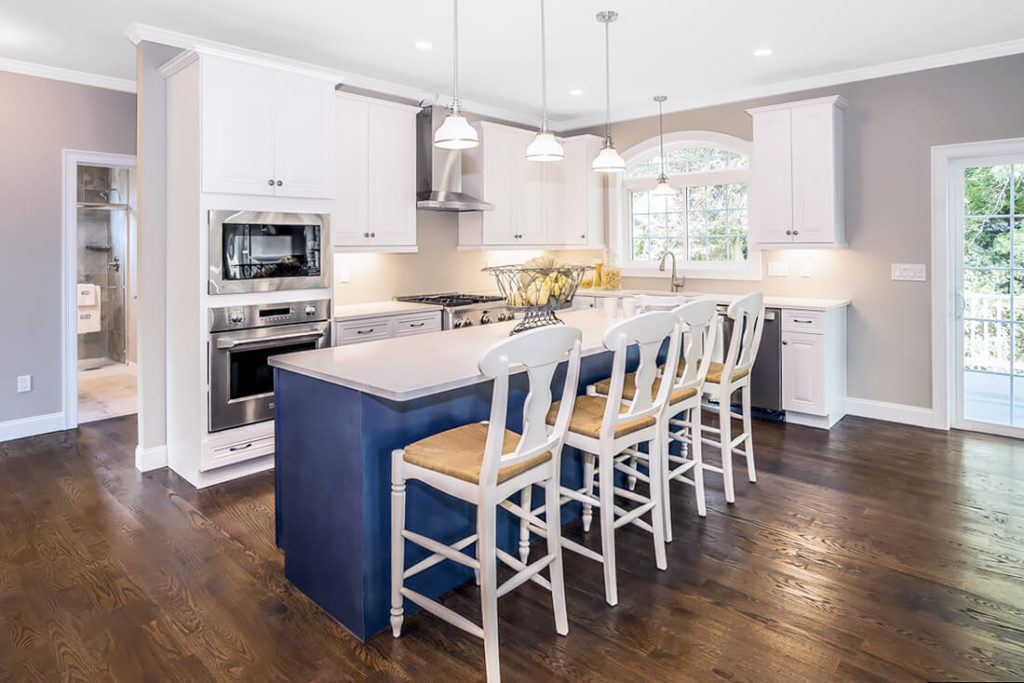 Gledhill Estates kitchen cabinets and island installed by Viking Kitchens.