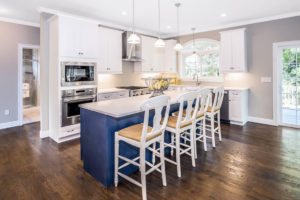 Gledhill Estates kitchen cabinets and island installed by Viking Kitchens.