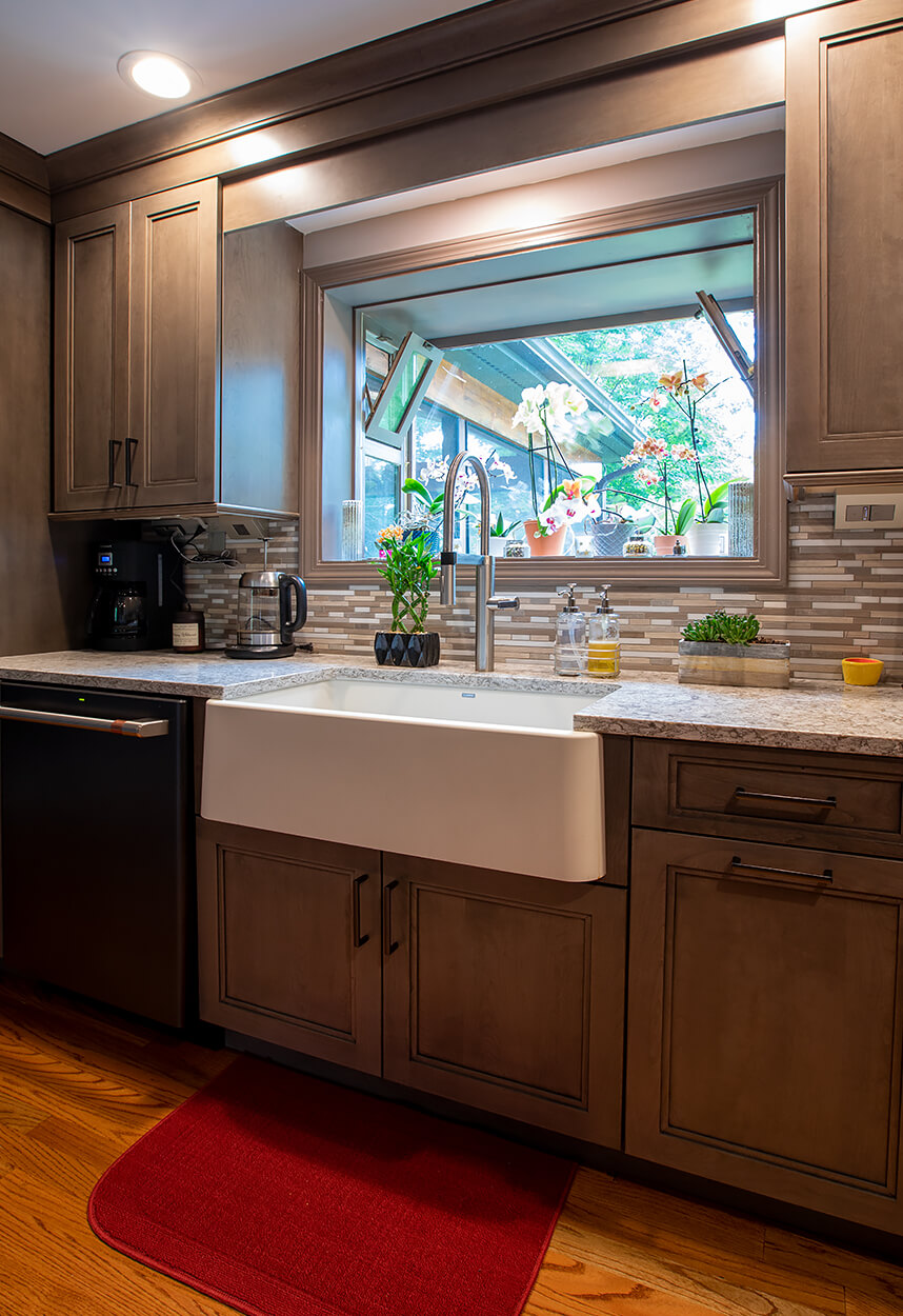 Kitchen Remodel with Cherry Wood Cabinets