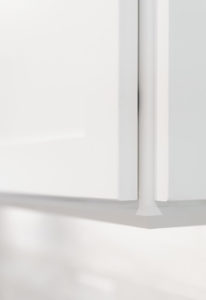 Detail of the custom recessed under cabinet lighting.